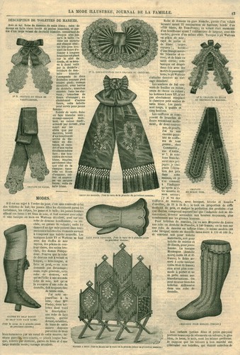 Gravure mode ancienne 1869 - de,